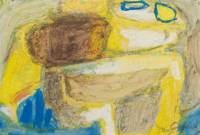 Jaap Nanninga | Composition, pastel and gouache on board, 31.2 x 46.2 cm, signed l.r.