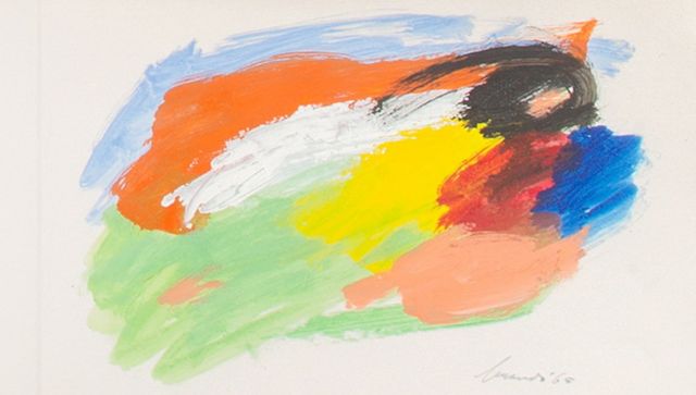 Eugène Brands | The artist's New Year's Card 1966, gouache on paper, 16.0 x 49.0 cm, signed l.r. and dated '65