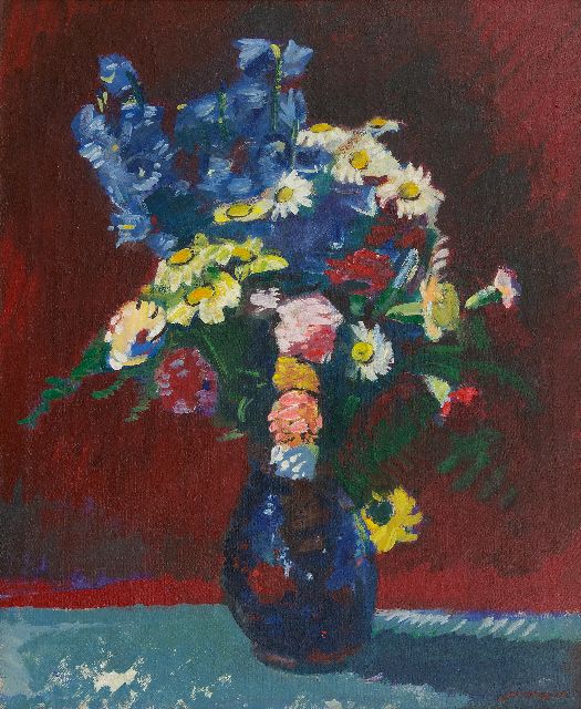 Wiegers J.  | A summer bouquet, oil on canvas 73.7 x 60.3 cm, signed l.r. and dated '41
