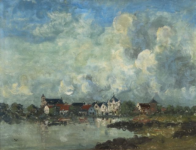 Voerman sr. J.  | A view of Hattem, oil on panel 30.5 x 39.7 cm