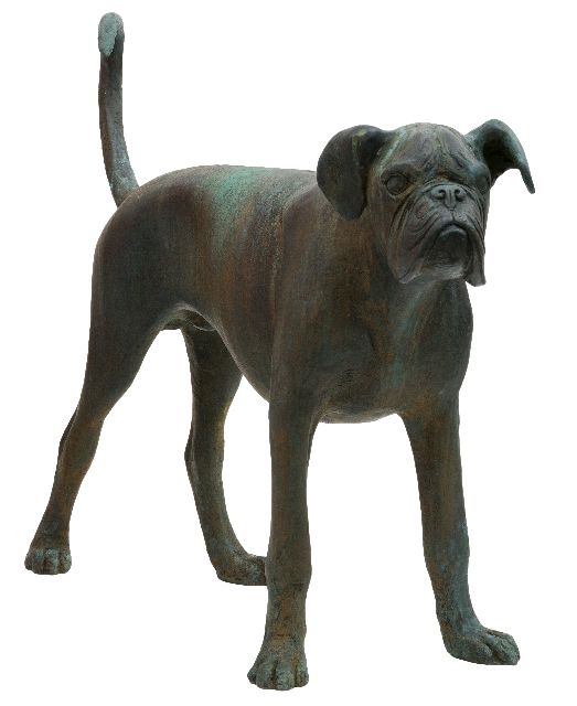 Heyster H.  | A  young boxer, bronze 50.0 x 75.0 cm, executed ca. 1995