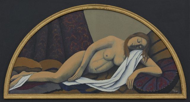 Tobeen (Félix Bonnet)   | Nu couché, oil on board 41.8 x 84.5 cm, signed l.r. and painted after 1920