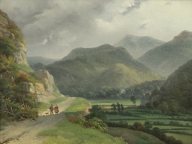 Louis Meijer | Mountain landscape, oil on panel, 26.0 x 34.6 cm, signed l.l. and dated 1833