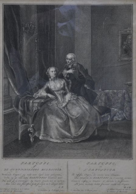 Jacob Houbraken | Tartuffe, gravure op papier, 26,5 x 37,5 cm