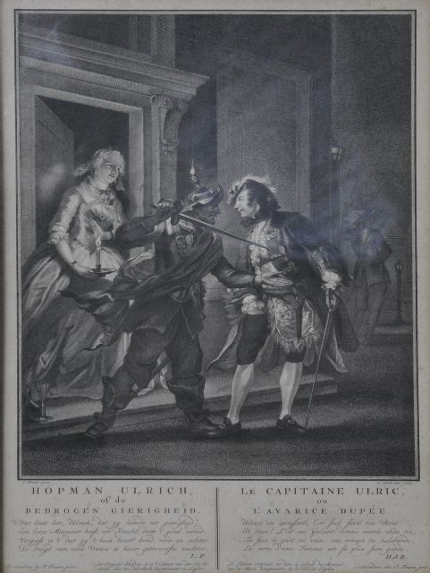 Houbraken J.  | Hopman Ulrich, gravure op papier 27,5 x 38,5 cm