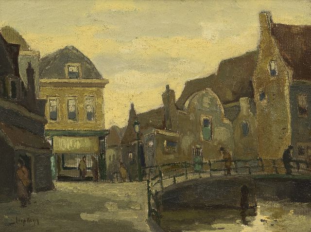 Kropff J.  | A Dutch town, oil on canvas 30.4 x 40.5 cm, signed l.l.