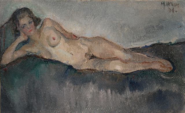 George Martens | Reclining nude, oil on canvas, 38.2 x 61.6 cm, signed u.r. and dated '34