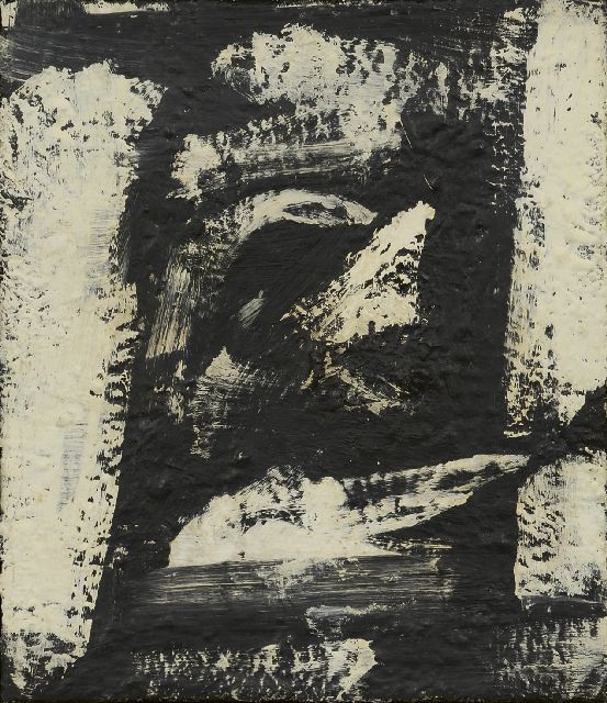Wolvecamp Th.W.  | Composition, oil on canvas 35.2 x 30.2 cm, signed on the reverse and painted 1964