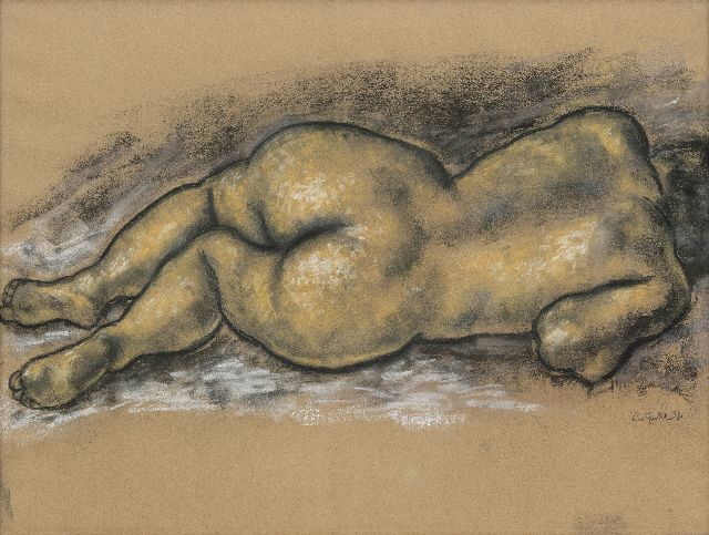 Leo Gestel | Reclining nude, charcoal and pastel on paper, 47.0 x 62.5 cm, signed l.r. and dated '31