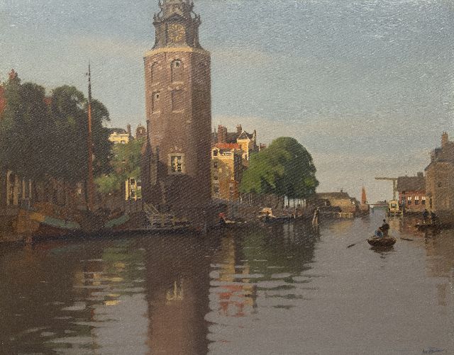 Willem Witsen | The Montelbaanstoren on the Oude Schans in summer, oil on canvas, 79.7 x 100.6 cm, signed l.r. and painted ca. 1913