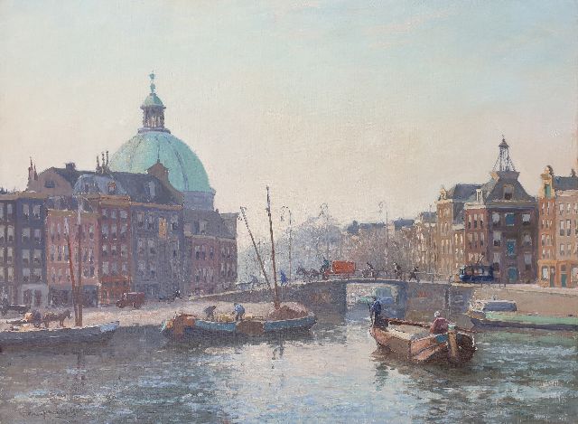 Schagen G.F. van | A view of Amsterdam with the Koepelkerk, oil on canvas 60.0 x 80.3 cm, signed l.l. and dated 1943