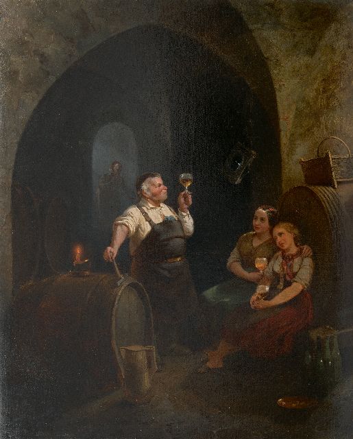 Mühlig M.  | The wine taster, oil on canvas 62.8 x 50.9 cm, signed l.l.