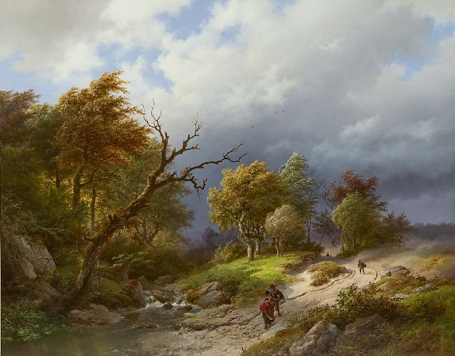 Barend Cornelis Koekkoek | Upcoming storm, oil on panel, 65.5 x 83.7 cm, signed l.r. and dated 1843