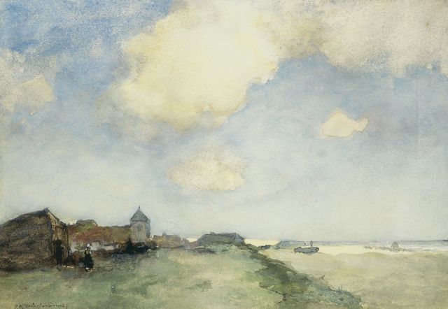 Weissenbruch H.J.  | A coastal scene, watercolour on paper 27.0 x 39.0 cm, signed l.l.