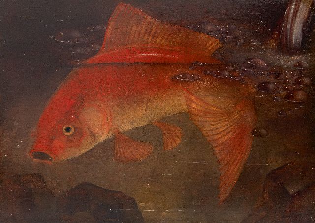 Jemmy van Hoboken | Goldfish, oil on panel, 23.8 x 33.0 cm, signed l.r. and dated 1930