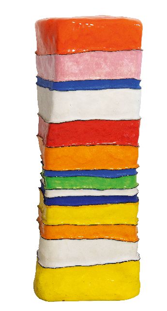 Giles M.  | Striped block, earthenware 61.0 x 22.0 cm, signed on the bottom and datiert 1981