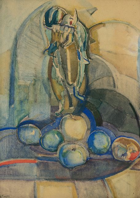 Herman Kruyder | Still life with apples, watercolour on paper, 62.0 x 43.0 cm, signed l.l. and painted ca. 1916-1922