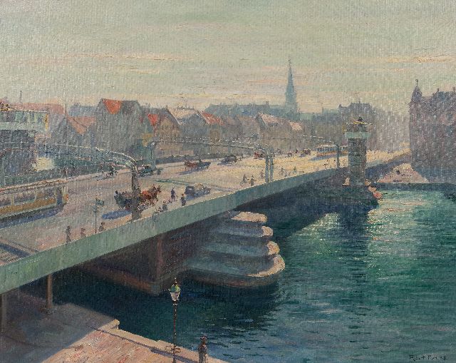 Panitzsch R.  | The new Knippelsbro Bridge in Copenhagen, oil on canvas 75.5 x 95.6 cm, signed l.r. and dated '38