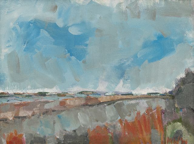 Milène Wolters-Schweitzer | Landscape, oil on canvas, 29.9 x 40.0 cm, signed l.r. and on the stretcher and dated on the stretcher 2014
