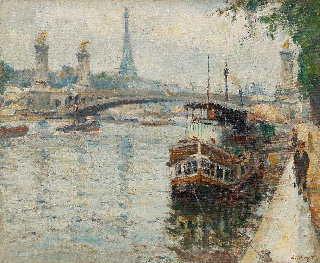 Evert Moll | The Seine and the Pont Alexandre III in Paris, oil on canvas, 50.4 x 60.6 cm, signed l.r and painted ca. 1925, without frame