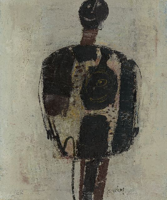 Heel J.J. van | Black doll, oil on canvas 60.4 x 49.9 cm, signed l.c. and on the reverse and dated on the reverse '64