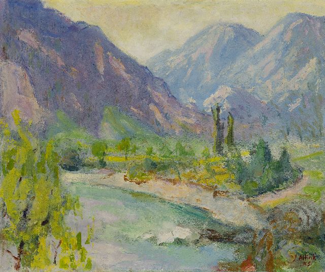 Altink J.  | Landscape in the Haute Savoie, oil on canvas 50.4 x 60.4 cm, signed l.r. and dated '55