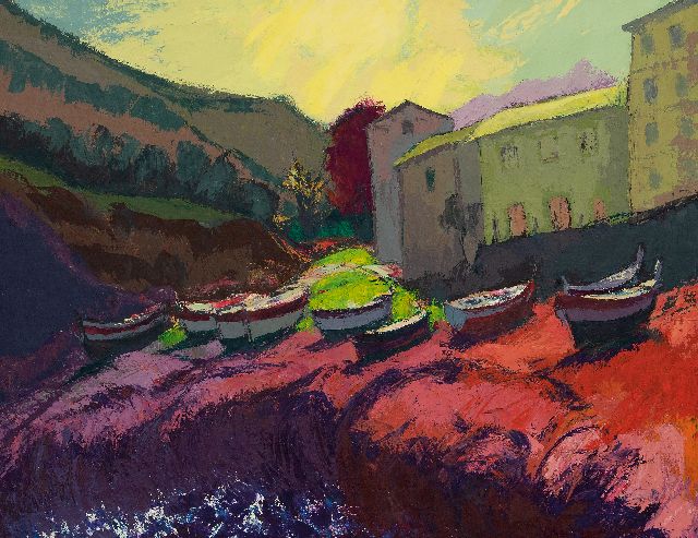 Vries J. de | Porticciolo (Cap Corse), oil on canvas 70.3 x 90.3 cm, signed l.r. and dated '72