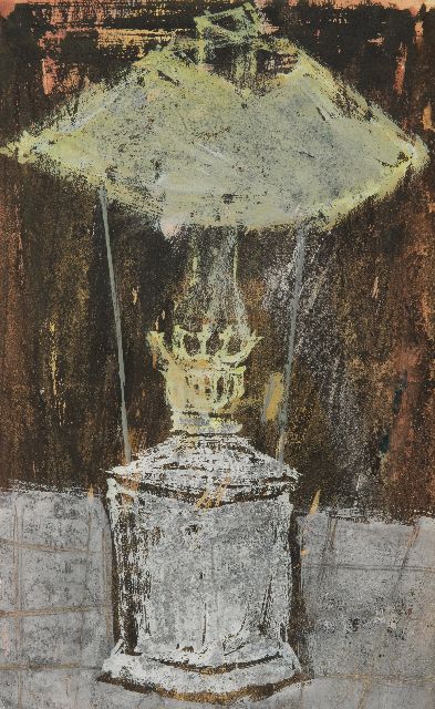 Jan van Heel | Oil lamp, gouache on paper, 30.5 x 19.0 cm, signed l.c.
