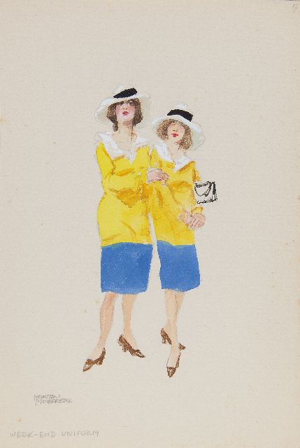 Moerkerk H.A.J.M.  | Week-end uniform, pencil and watercolour on paper 25.5 x 17.1 cm, signed l.l.