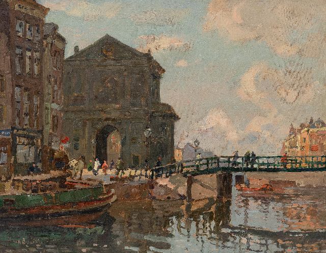 Herman Bogman jr. | A view of the  Delftsche Poort in Rotterdam, oil on canvas, 40.3 x 51.5 cm, signed l.l. and ca. 1910-1939