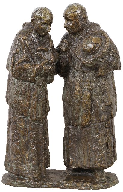 d'Hont P.H.  | The Conversation, bronze 55.0 x 36.0 cm, executed in 1960