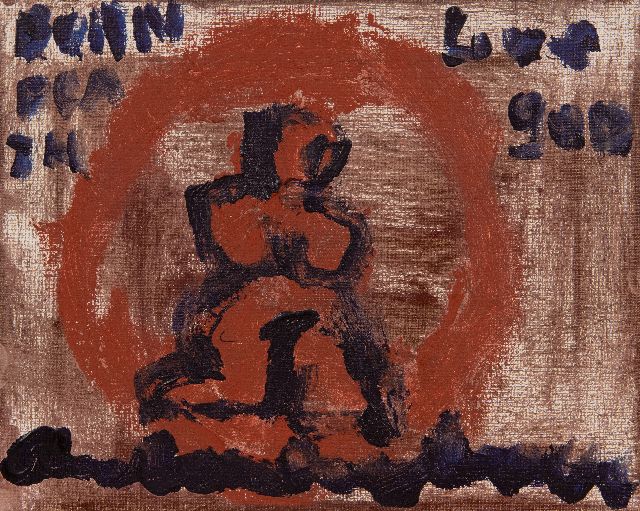 Heyboer A.  | Born death, love god, oil on canvas 24.0 x 29.9 cm, signed l.c.