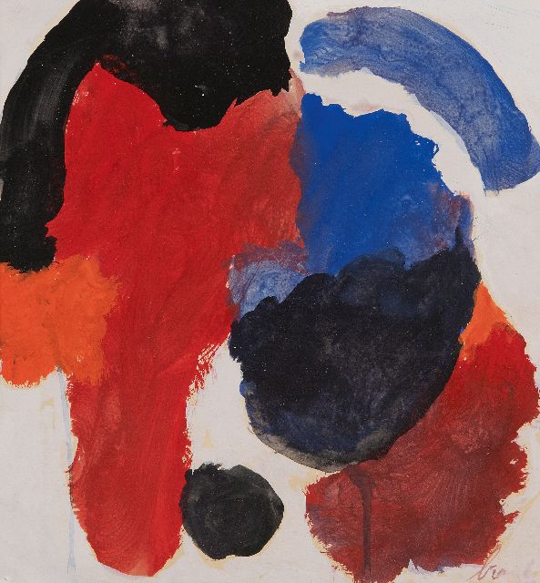 Eugène Brands | Composition, gouache on paper, 22.1 x 20.7 cm, signed l.r. and dated on the reverse 14.II.1967