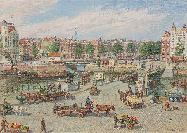 Spetter H.  | The Spaansekade in Rotterdam, oil on canvas 50.1 x 70.1 cm, signed l.r. and dated '76