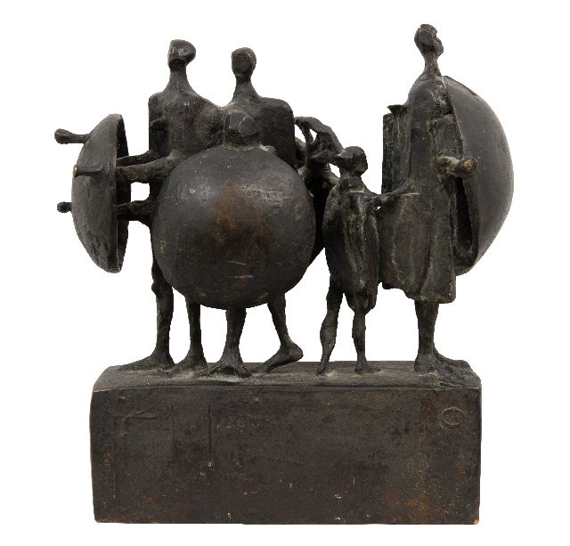 Jorna J.  | Retreat, bronze 39.0 x 31.0 cm