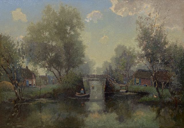 Ydema E.  | Canal in Giethoorn, oil on canvas 68.2 x 94.8 cm, signed l.r.