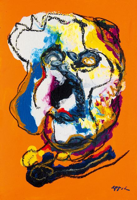 Karel Appel | Untitled, acrylic on paper on canvas, 111.9 x 77.1 cm, signed l.r.