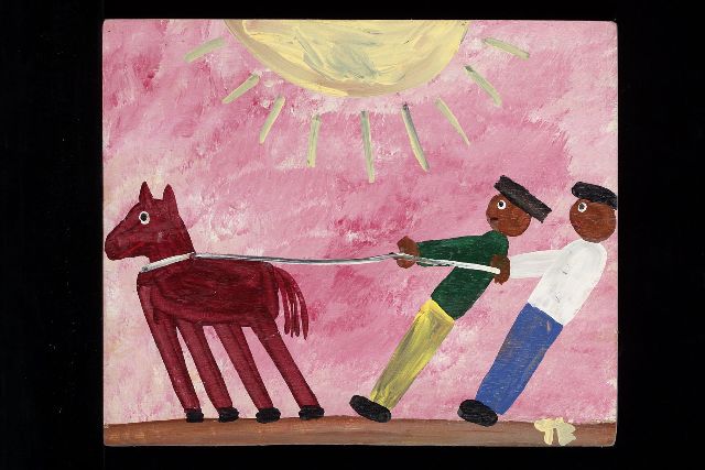 Tim Brown | Zonder titel, acryl op paneel, 35,0 x 43,0 cm, gesigneerd r.o. met initialen