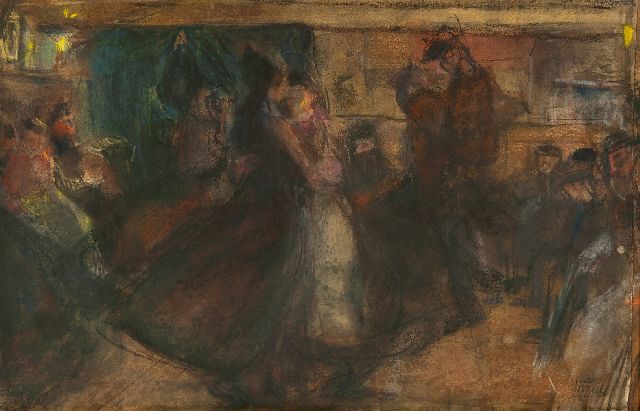 Israels I.L.  | Dance hall on the Zeedijk, pastel on paper 35.5 x 54.0 cm, signed l.r. and painted ca. 1892-1893