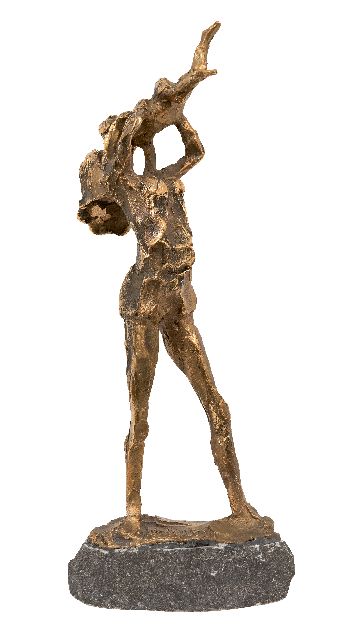 Bakker W.F.  | Happiness (mother & child), bronze 30.2 x 11.8 cm, signed on the basis