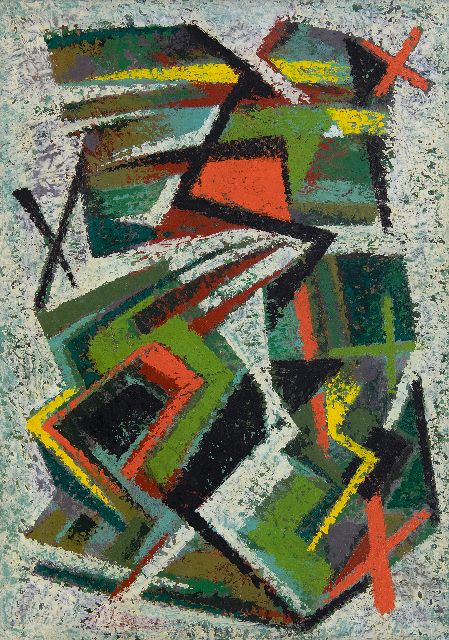 Hunziker F.  | Bolts, oil on canvas 70.4 x 50.2 cm, executed 1948