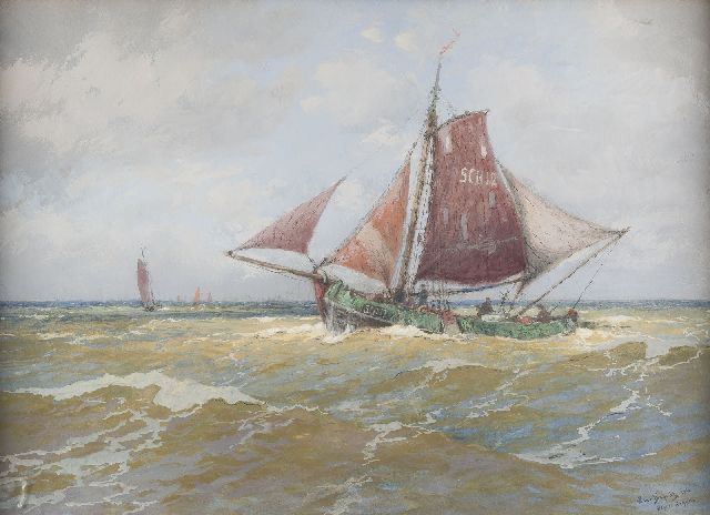 Hans Bohrdt | Uitvarende 'Scheveningen 12', gouache op board, 49,6 x 69,4 cm, gesigneerd r.o. en gedateerd 1926