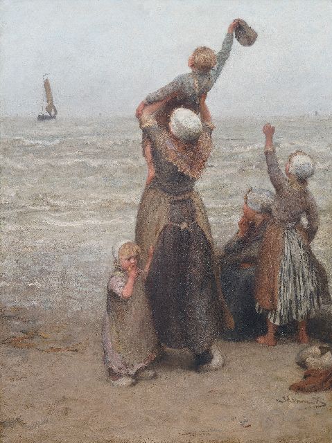 Bernard Blommers | Dag Vader!, olieverf op doek, 147,6 x 111,0 cm, gesigneerd r.o.