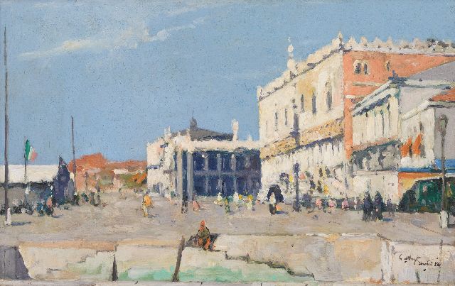 Leendert van der Vlist | Venetië, olieverf op doek, 32,7 x 50,4 cm, gesigneerd r.o.