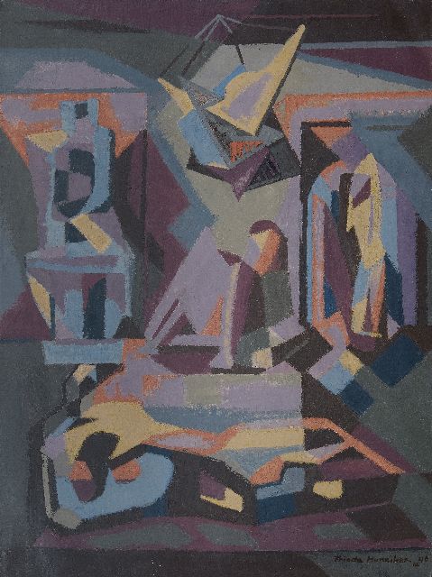 Frieda Hunziker | Expositie, olieverf op doek, 99,3 x 74,6 cm, gesigneerd r.o. en gedateerd 12 '46