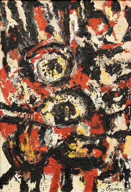 Cremer J.  | Zonder titel, olieverf op doek 65,0 x 45,0 cm, gesigneerd r.o. en gedateerd '59