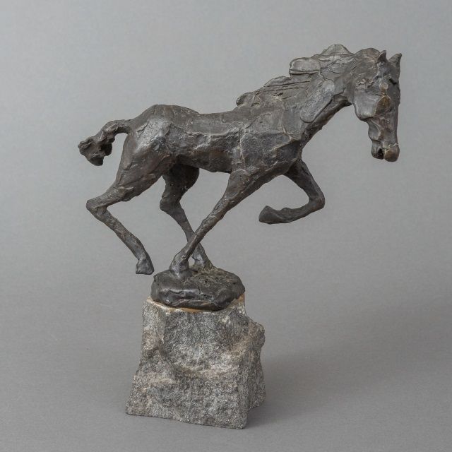 Jits Bakker | Paard, brons, 23,0 x 22,0 cm