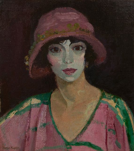 Harrie Kuijten | Mia, olieverf op doek op paneel, 50,4 x 45,3 cm, gesigneerd l.o. en te dateren 1923