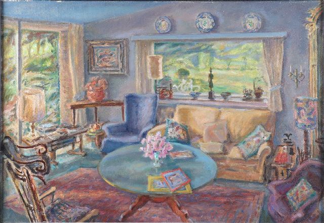 Jan Sluijters jr. | Interieur van de kunstenaar, olieverf op doek, 45,1 x 65,1 cm