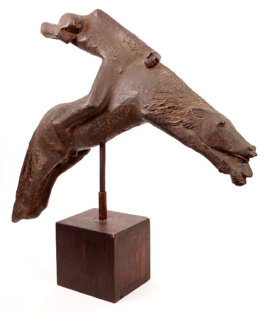Fred Carasso | Ruiter te paard, brons, 58,0 x 56,0 cm, gedateerd 1954